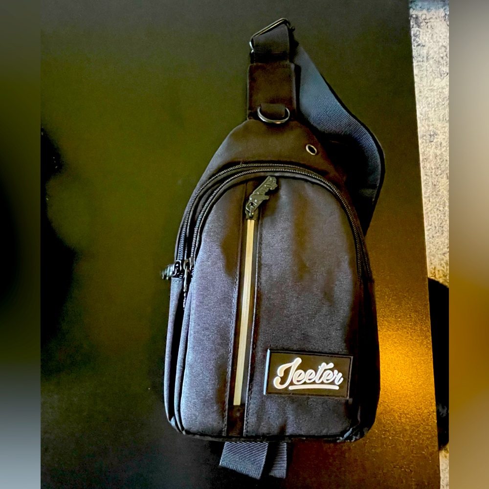 Jeeter Brand Classic Black Crossbody Bag
